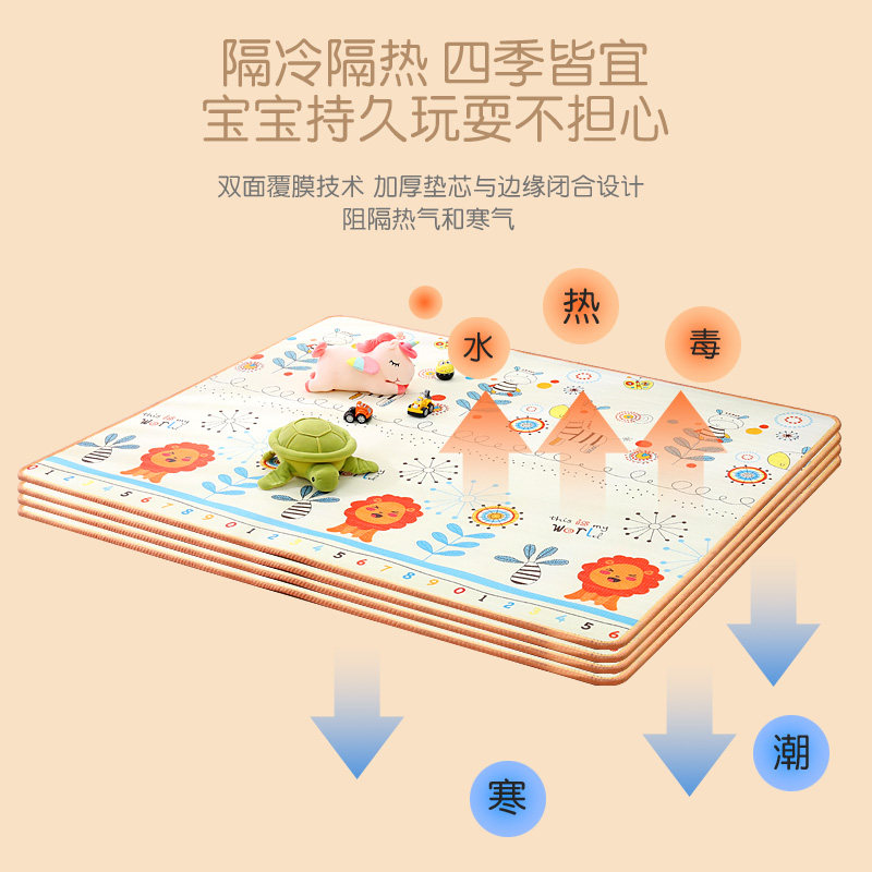 爬行垫加厚整张拼接可折叠地垫子 竞优爬行垫
