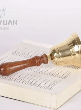 印度金色黄铜欧式复古奢华手摇铃呼叫铃提醒铃服务铃老人家用摆件