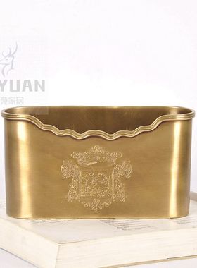 进口黄铜客厅茶几欧式风纸巾盒