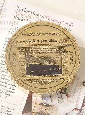 印度手工罗盘书房指南针黄铜