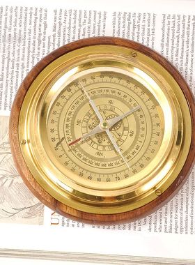 印度进口黄铜怀旧航海车载指南针