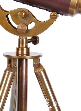 印度黄铜望远镜欧式风装饰摆件