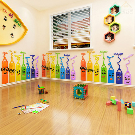 Painted Room Art Room Wall Decoration Kindergarten English Classroom Class Children S Room Creative Wall Stickers
