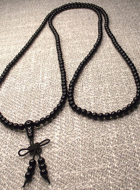 男水晶手串天然黑玉髓高档手佛珠