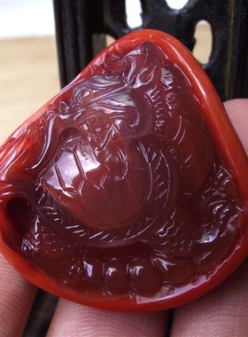 项坠高档星座雕刻龙龟南红玛瑙男