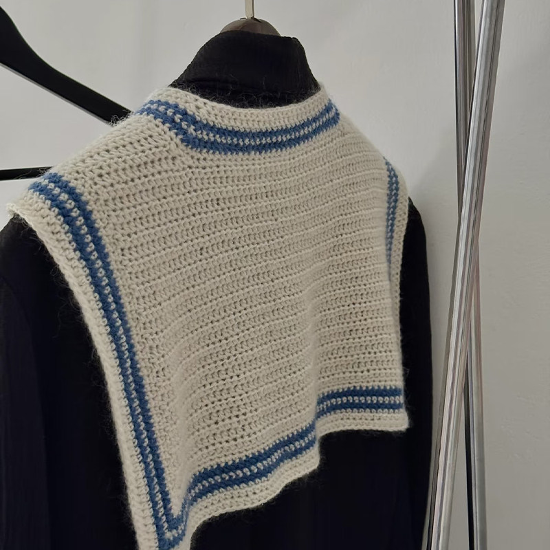 手工DIY编织海军风披肩毛线钩针自制复古风外搭材料包送女友礼物,淘宝优惠券,粉丝福利购,淘宝优惠卷