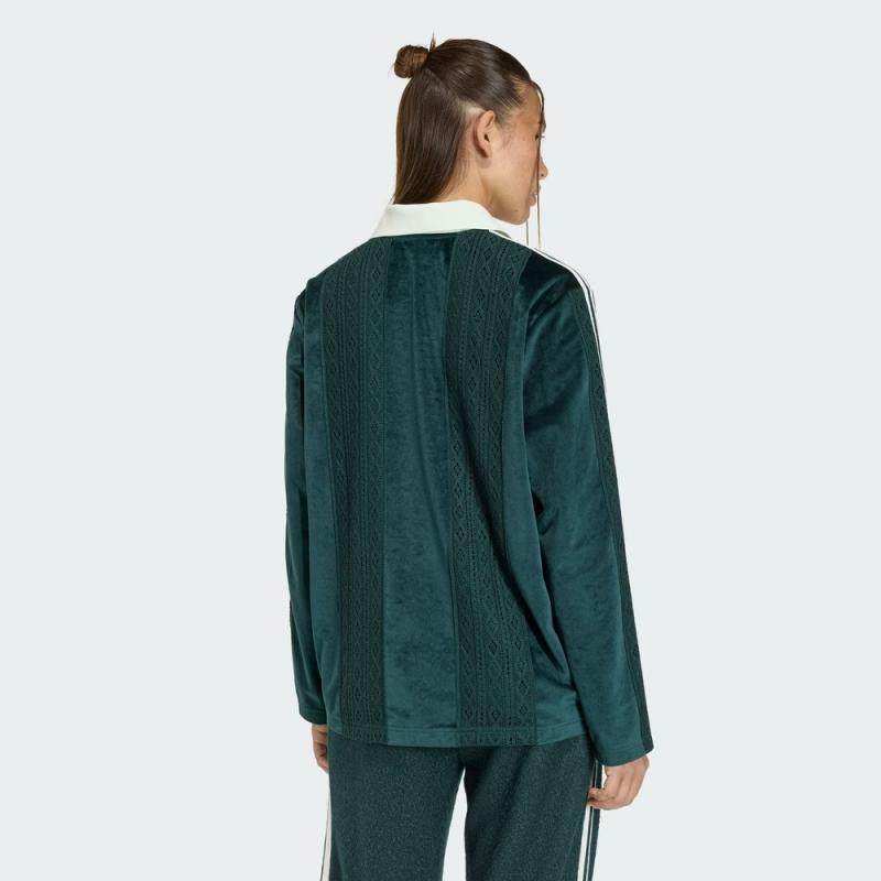 adidas阿迪达斯三叶草女子复古运动休闲POLO衫长袖T恤KS7796,淘宝优惠券,粉丝福利购,淘宝优惠卷