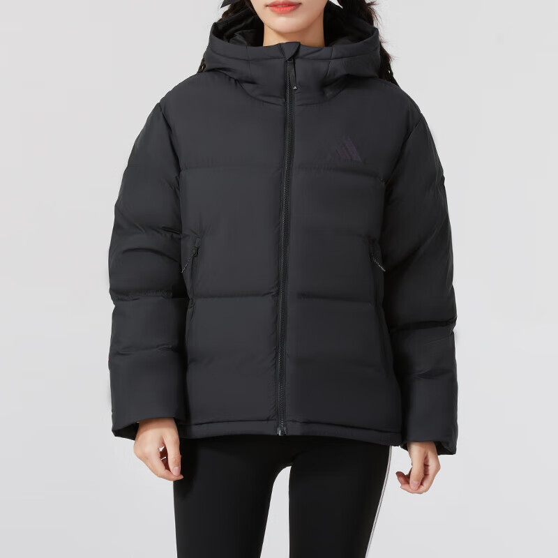 adidas阿迪达斯女子运动休闲保暖连帽羽绒服外套JV6192