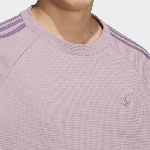 adidas阿迪达斯三叶草男子三条纹运动跑步休闲圆领长袖T恤KH1176 - 图3