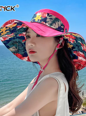 遮阳帽子女沙滩帽夏新款海边度假