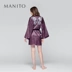 MANITO / Manituo Nirvana Áo ngủ lụa tơ tằm retro đơn giản - Night Robe Night Robe