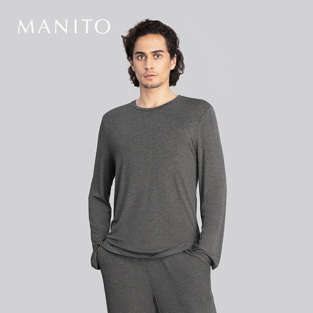 Manito ດູໃບໄມ້ລົ່ນແລະລະດູຫນາວ mulberry silk pajamas