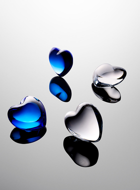 巴卡拉系列爱心红色小号摆件