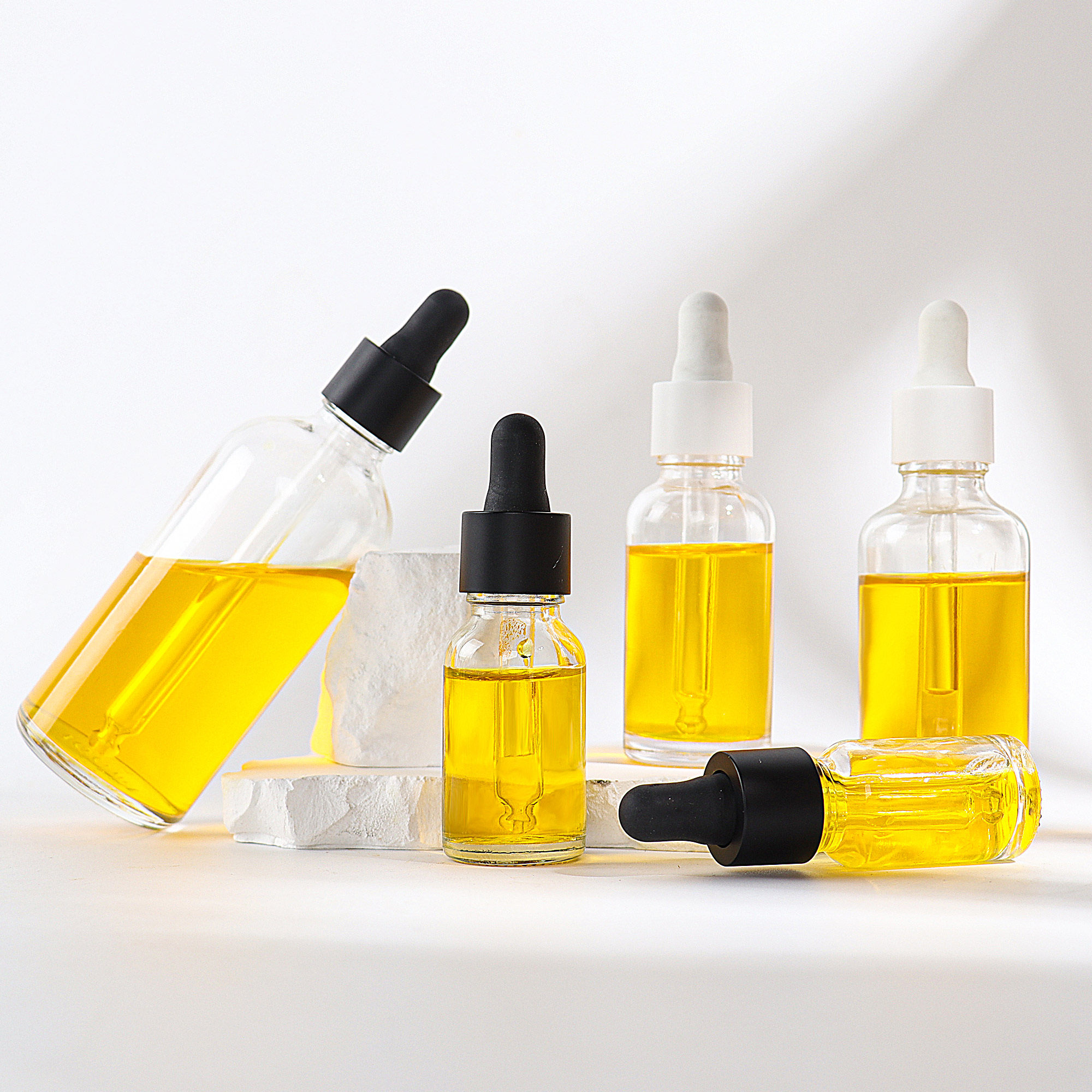 HOPECK全塑哑黑/白胶帽滴管盖药玻透明玻璃瓶18牙10-100ml精油瓶,淘宝优惠券,粉丝福利购,淘宝优惠卷