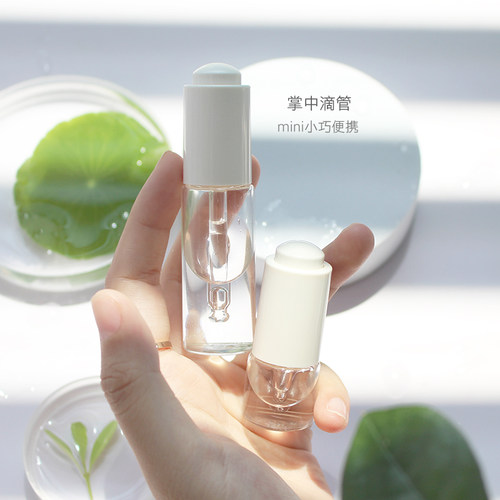 便携分装瓶HOPECK白色精华素按压滴管盖管制玻璃瓶13牙15牙精油瓶 - 图2