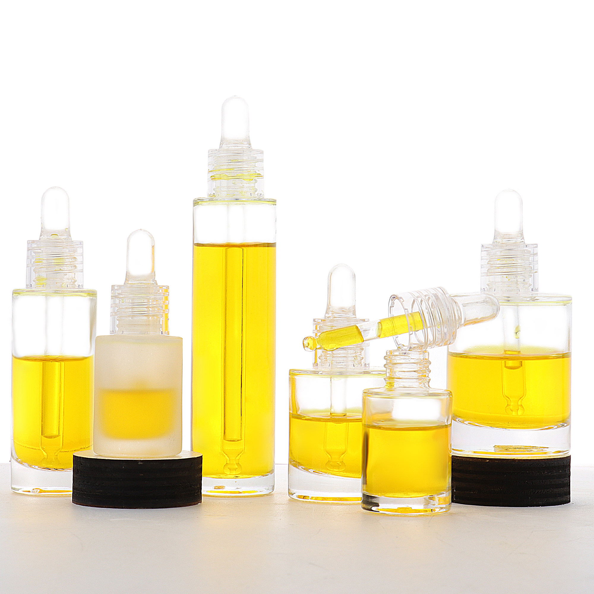 HOPECK透明TPE胶帽滴管蒙砂U底直肩模制玻璃瓶18牙20-50ml精油瓶,淘宝优惠券,粉丝福利购,淘宝优惠卷