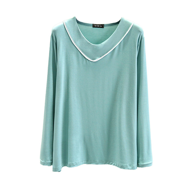 Modal long-sleeved spring and summer women's casual all-match T-shirt