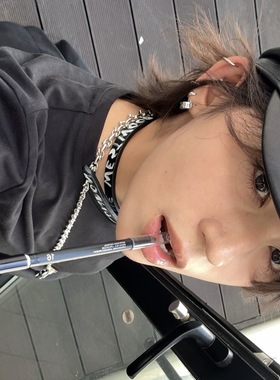 碳酸同款土星choker涂鸦字母辣妹风皮质项圈朋克摇滚风项链现货