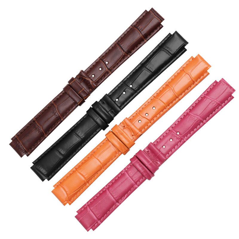 凸口真皮芙丽芙丽卡西欧女士表链 恩玺配件