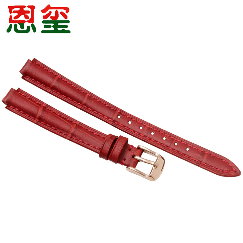 恩玺牛皮适配卡西欧凸口女式表链 恩玺配件