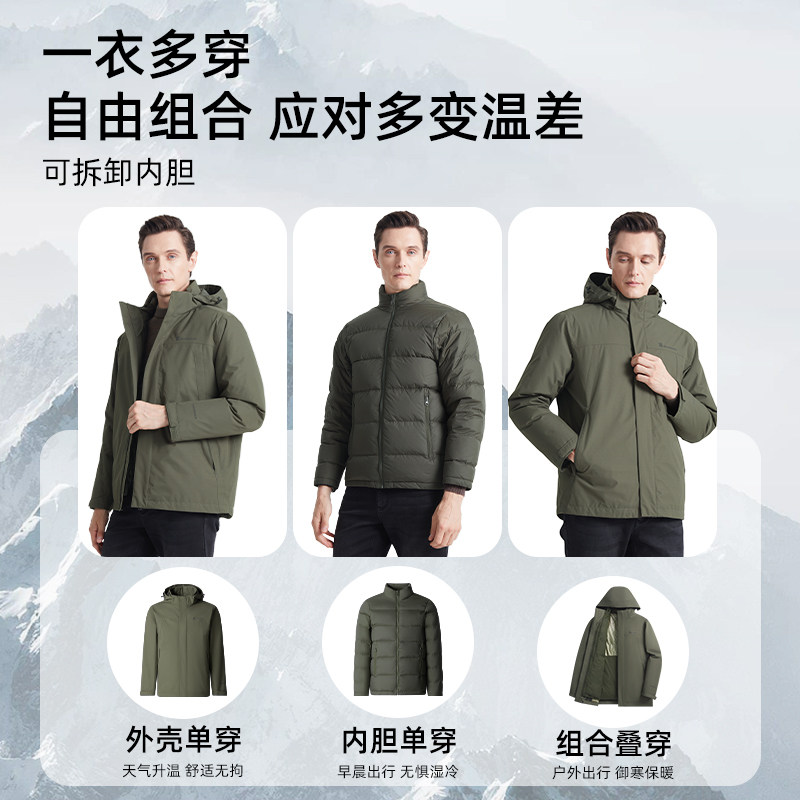 杉杉男士羽绒服男款冬季2025新款外套加厚鹅绒内胆短款爸爸户外款