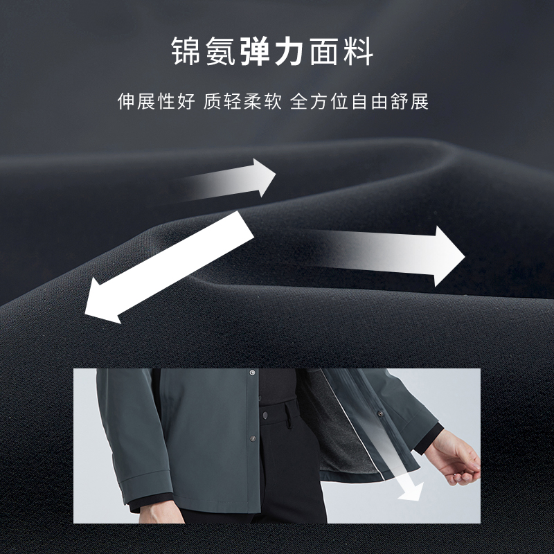 SHANSHAN杉杉官方男士茄克2025春季新款中年商务行政夹克外套男