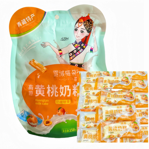雪域梅朵高原奶糕158g独立包装青海特产黄桃草莓芒果味奶糖零食 - 图0