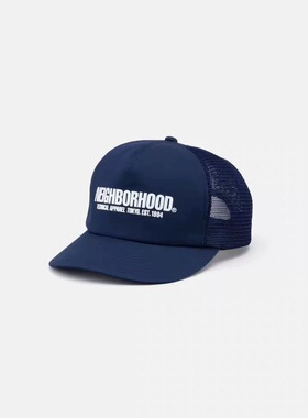 工装飞行员 NBHD 24SS日系复古百搭网面透气字母印花鸭舌帽棒球帽