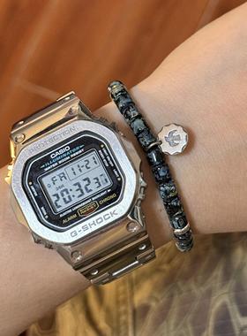 工装飞行员 手工原创 复古925银小鹰吊牌进口彩绘琉璃珠手链男女