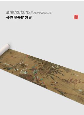 明边景昭百鸟图卷古画国画复制仿古绘画装裱手卷长卷花鸟