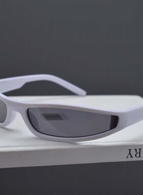 欧美复古长方形窄框朋克太阳眼镜