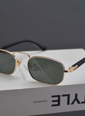 欧美复古朋克风多边形小框太阳镜