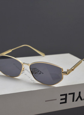 欧美复古金属朋克风多边形太阳镜