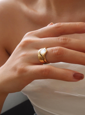 天然贝壳戒指女不褪色