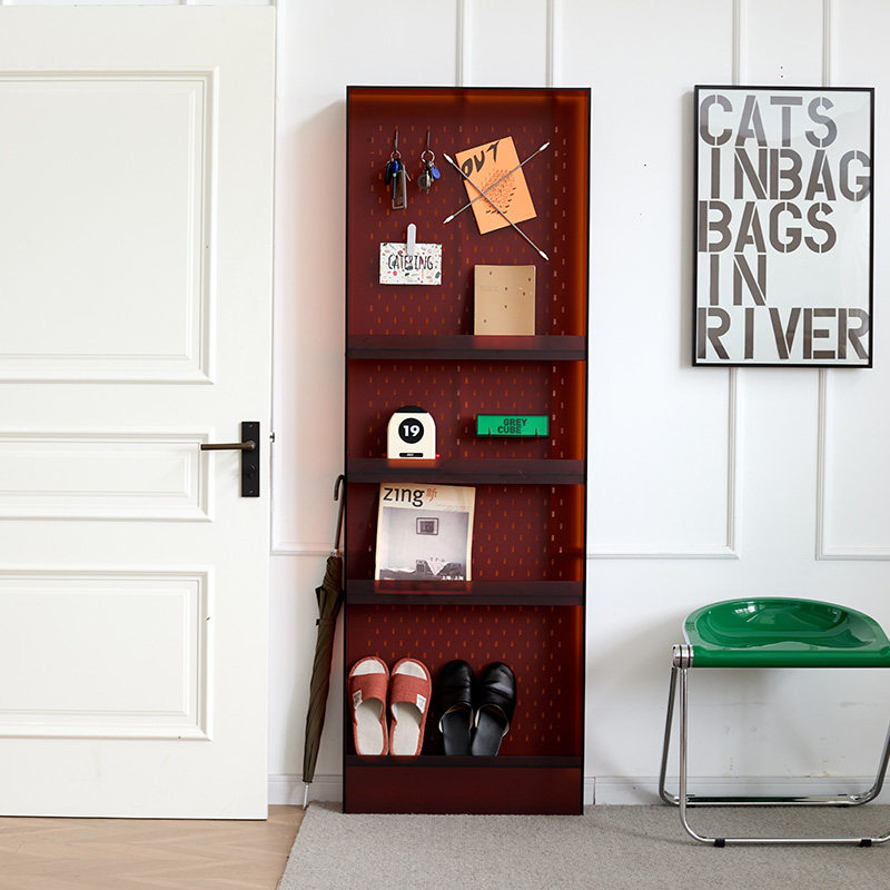 Door-back cabinet ultra-thin narrow cabinet hole plate storage