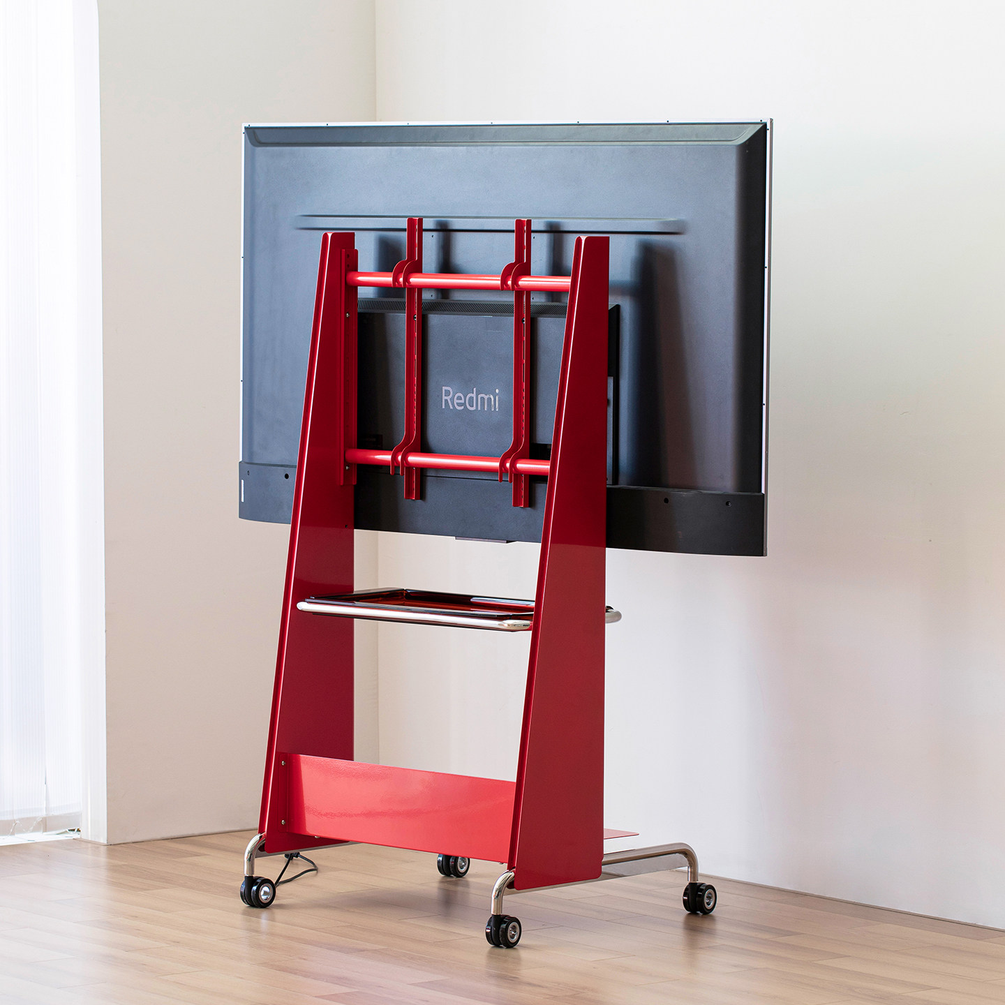 灰方可移动电视架落地小米电视机架客厅卧室万用电视架子带轮推车,淘宝优惠券,粉丝福利购,淘宝优惠卷