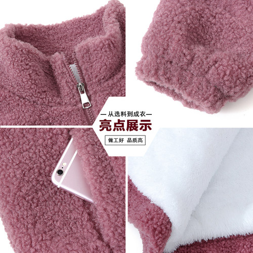 中年妈妈颗粒绒棉衣加绒加厚外套女中老年女装2025新款棉服秋冬装 - 图3