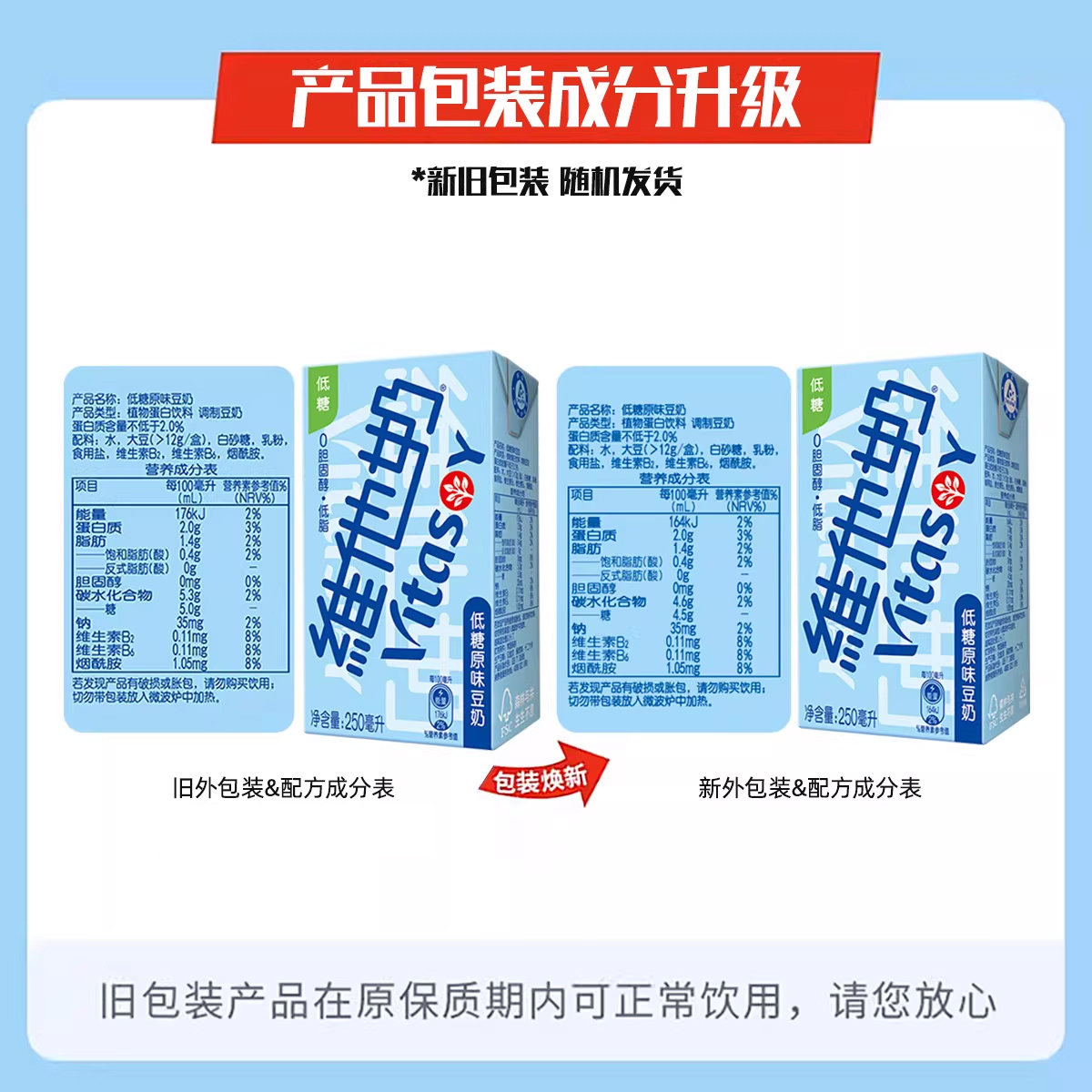 vitasoy维他奶多口味豆奶和豆奶饮料植物蛋白饮品整箱250ml*30盒