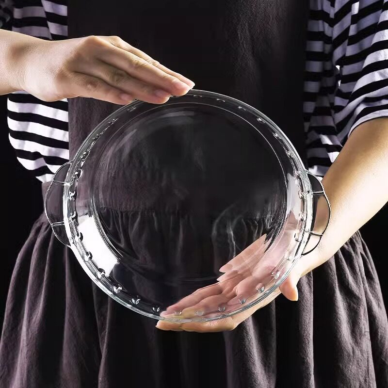 耐高温钢化玻璃烤盘微波炉专用餐具家用透明焗饭盘子耐热蒸蛋餐盘,淘宝优惠券,粉丝福利购,淘宝优惠卷