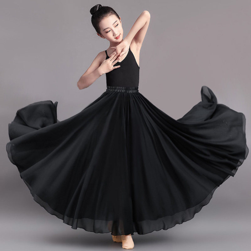 儿童720度大摆裙双层古典舞蹈裙祖国万疆舞蹈演出练习女童半身裙,淘宝优惠券,粉丝福利购,淘宝优惠卷