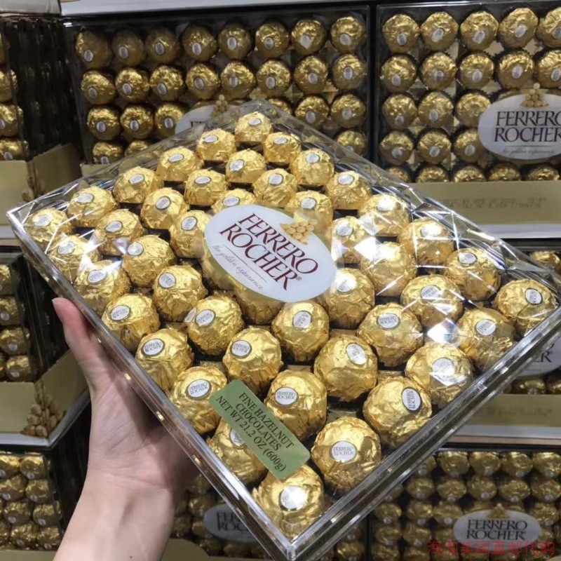 现货美国直邮 Ferrero Rocher费列罗棒果威化巧克力48粒夹心礼盒 - 图0