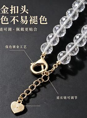 天然淡水珍珠锁骨链女款近正圆
