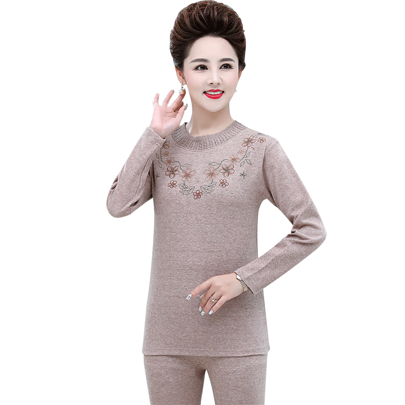 北极绒保暖内衣全棉毛衫 北极绒伊紫保暖套装