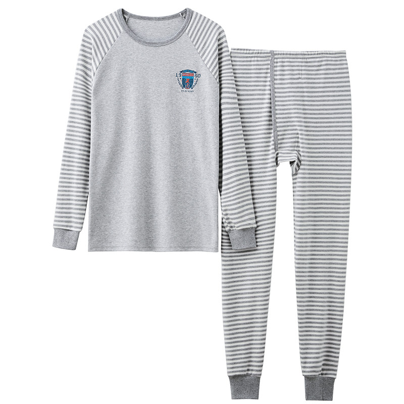 北极绒青少年套装纯棉秋保暖棉毛衫 北极绒伊紫保暖套装