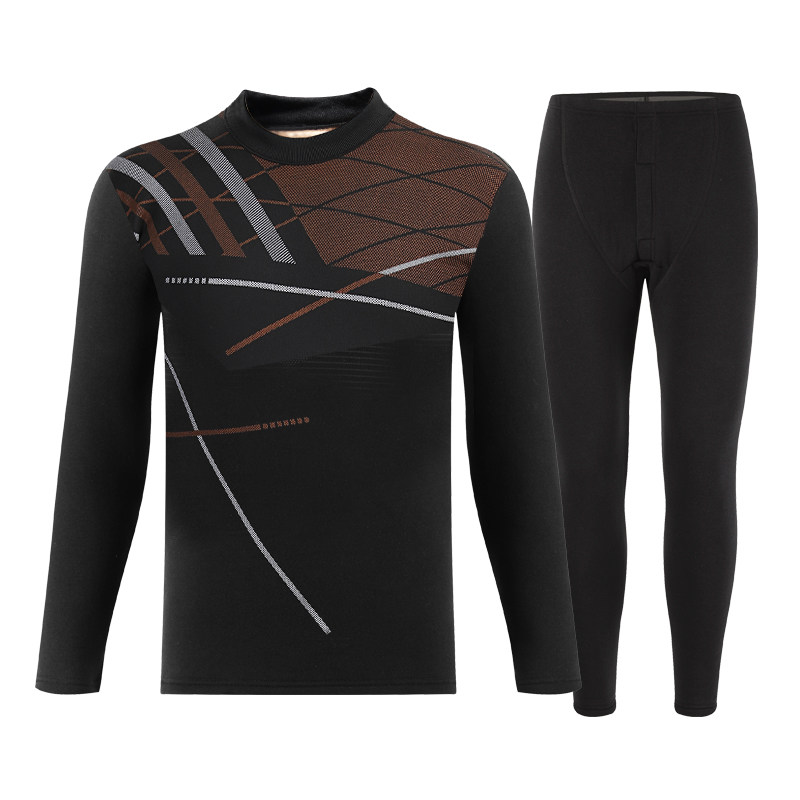 北极绒巨厚保暖男士加绒保暖衣 北极绒伊紫保暖套装