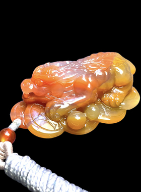 天然巴西玛瑙玉髓纯手工俏色巧雕招财貔貅吊坠男女款玛瑙挂件送礼