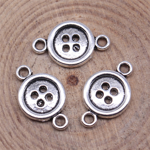 20个/包 16x10mm 古银色锌合金材质 纽扣连接件 ABD-C14152 - 图0