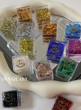 高亮超薄彩箔百搭金银箔美甲饰品