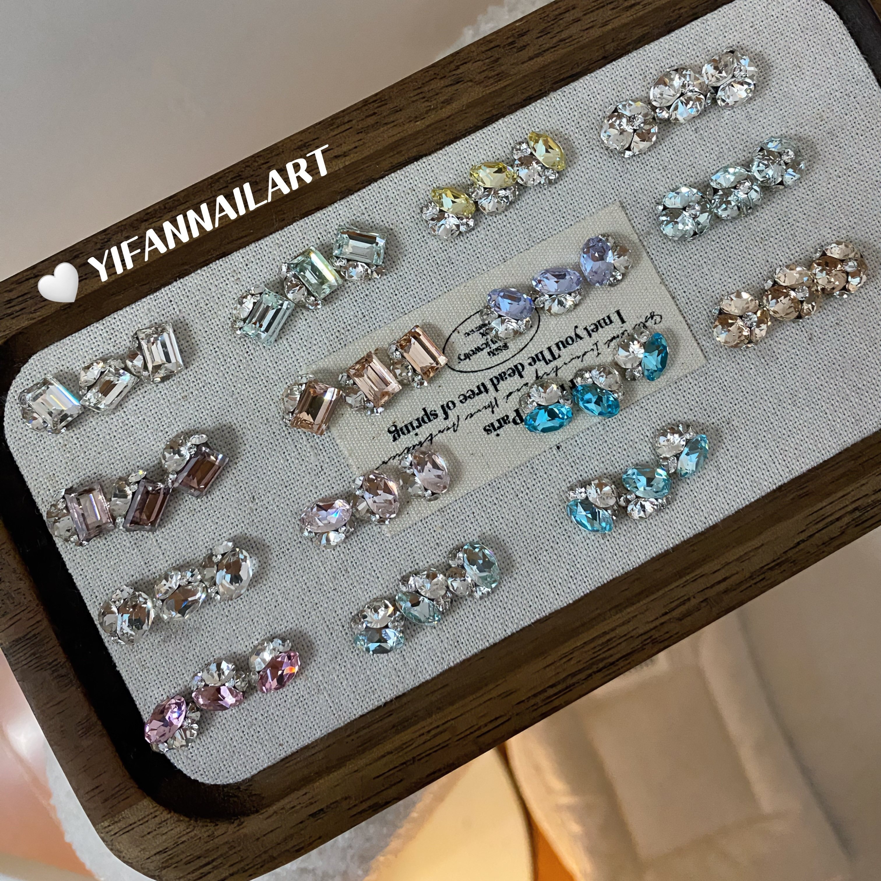 YIFANNAIL【冰糖~椭圆】小号版6*8MM成品堆钻圆形钻球美甲饰品B34,淘宝优惠券,粉丝福利购,淘宝优惠卷