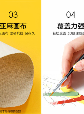 数字油画diy填色画手绘花卉
